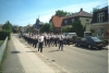 Korpset under marsjering i Nyborg, sommeren 1999